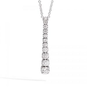 ReCarlo Anniversary Collana con Pedente a Scalare Oro Bianco e Diamanti